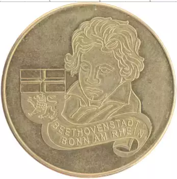Монета Жетон Германии 2009 года Латунь Бетховен