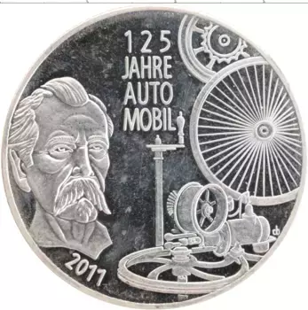 Монета Жетон Германии 2011 года Посеребрение 125 лет Аутомобилю