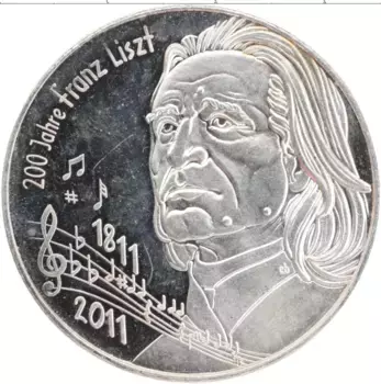 Монета Жетон Германии 2011 года Посеребрение Франц Лист