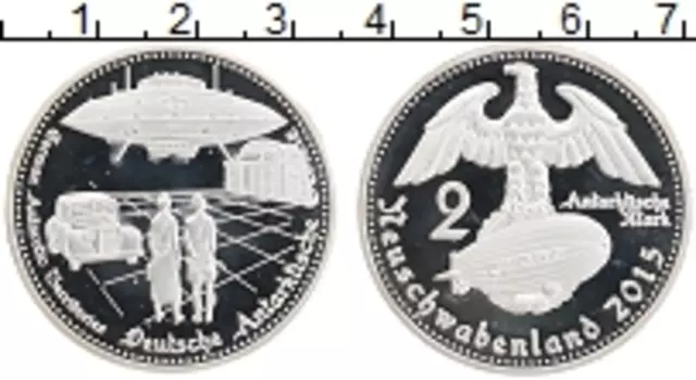 Монета Жетон Германии 2015 года Посеребрение Дирижабль