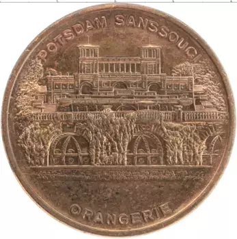 Монета Жетон Германии Бронза Фридрих Август Штюлер