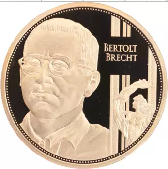 Монета Жетон Германии Латунь Бертольт Брехт