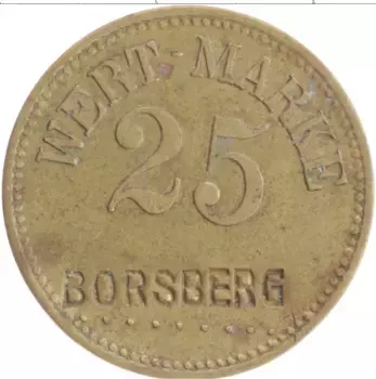 Монета Жетон Германии Латунь Борсберг