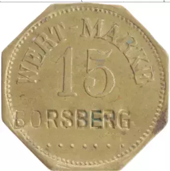 Монета Жетон Германии Латунь Борсберг