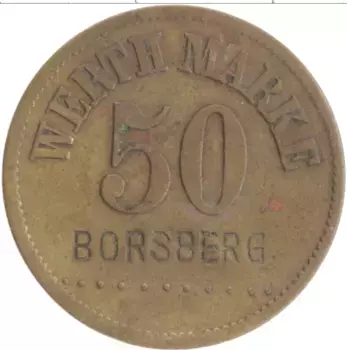 Монета Жетон Германии Латунь Борсберг
