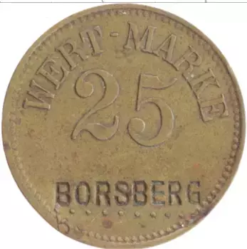 Монета Жетон Германии Латунь Борсберг