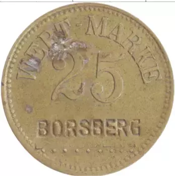Монета Жетон Германии Латунь Борсберг