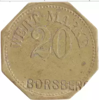 Монета Жетон Германии Латунь Борсберг