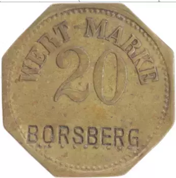 Монета Жетон Германии Латунь Борсберг