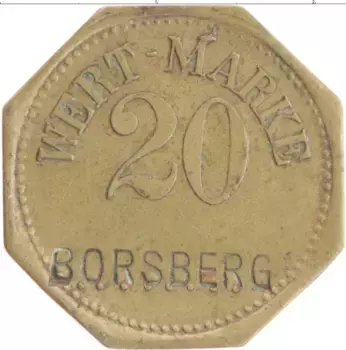 Монета Жетон Германии Латунь Борсберг