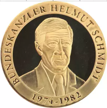 Монета Жетон Германии Латунь Гельмут Шмидт