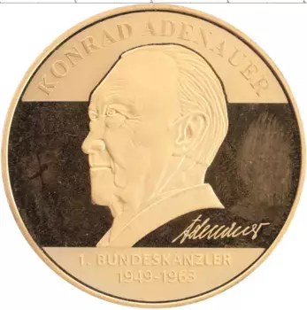 Монета Жетон Германии Латунь Конрад Аденауэр