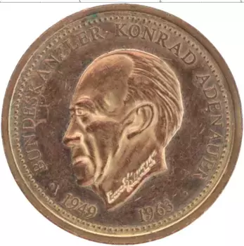 Монета Жетон Германии Латунь Конрад Аденауэр