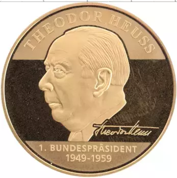 Монета Жетон Германии Латунь Теодор Хойс