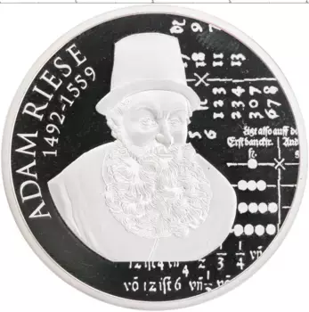 Монета Жетон Германии Посеребрение Адам Райс