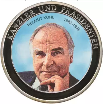 Монета Жетон Германии Посеребрение Гельмут Коль