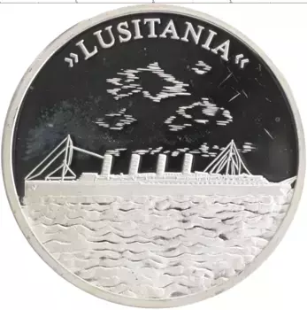 Монета Жетон Германии Серебро Корабль Лузитания