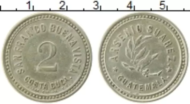 Монета Жетон Гватемалы Медно-никель Плантационный токен