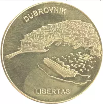 Монета Жетон Хорватии Латунь Дубровник