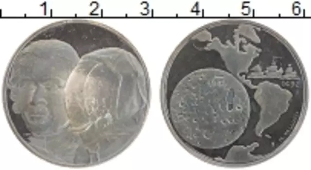 Монета Жетон Италии 1992 года Серебро Колумб