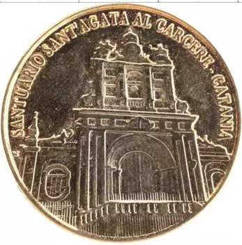 Монета Жетон Италии Латунь Собор Сантагата-аль-Карсере