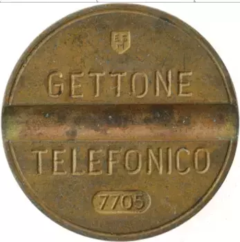 Монета Жетон Италии Латунь Телефонный жетон