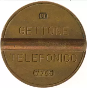Монета Жетон Италии Латунь Телефонный жетон