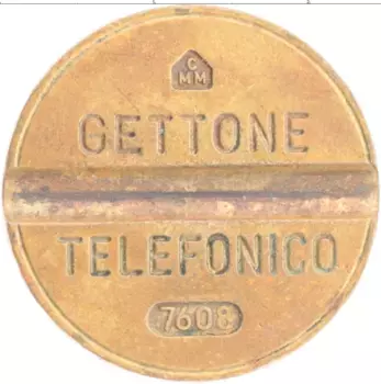 Монета Жетон Италии Латунь Телефонный жетон