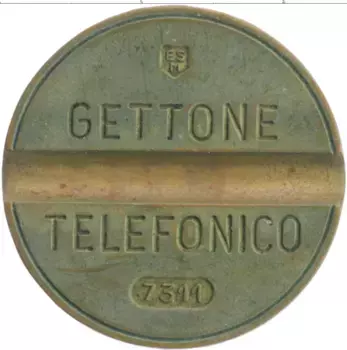 Монета Жетон Италии Латунь Телефонный жетон