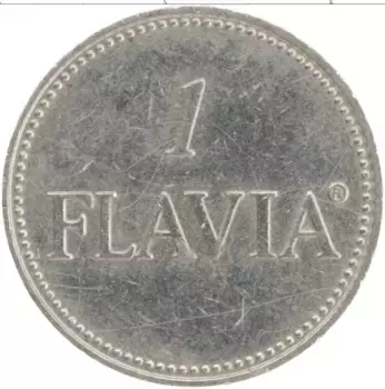 Монета Жетон Италии Медно-никель 1 флавия
