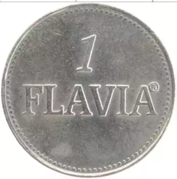Монета Жетон Италии Медно-никель 1 флавия