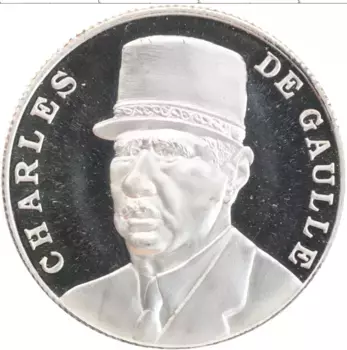 Монета Жетон Италии Посеребрение Шарль де Голь