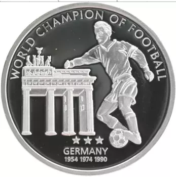 Монета Жетон Южно Африканской Республики 2010 года Серебро Чемпионат Мира по футболу