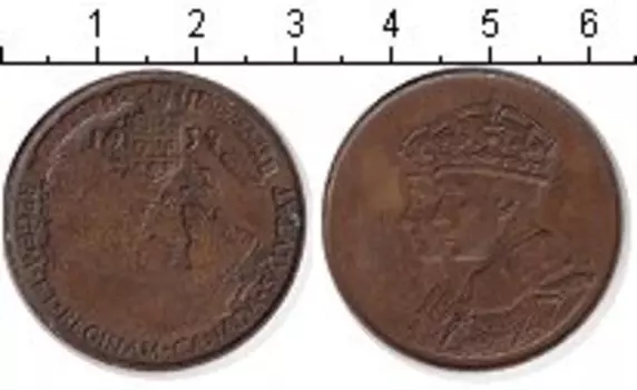 Монета жетон Канады 1939 года Медь