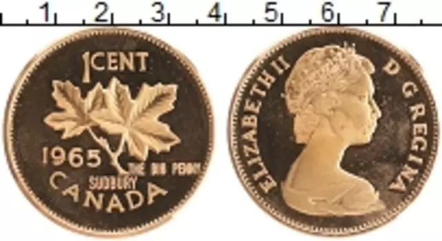 Монета Жетон Канады 1965 года Бронза Елизавета II