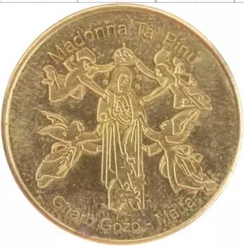 Монета Жетон Мальты Латунь Мадонна