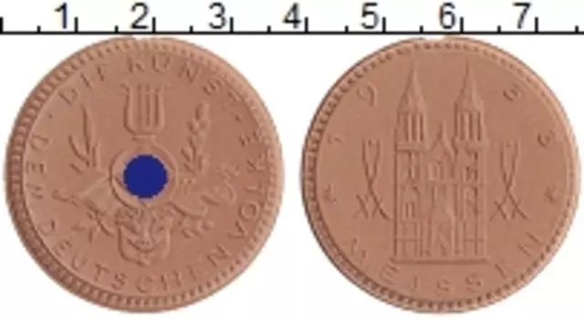 Монета Жетон Мейсена 1933 года Фарфор Собор