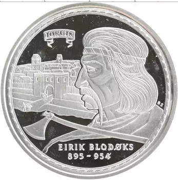 Монета Жетон Норвегии 2000 года Серебро История викингов