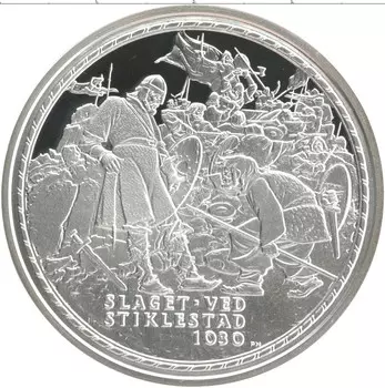 Монета Жетон Норвегии 2000 года Серебро История викингов
