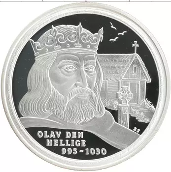Монета Жетон Норвегии 2000 года Серебро История викингов
