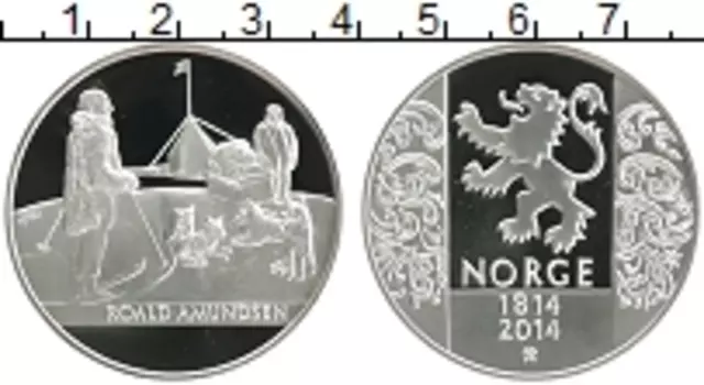 Монета Жетон Норвегии 2014 года Серебро 200 лет Независимости