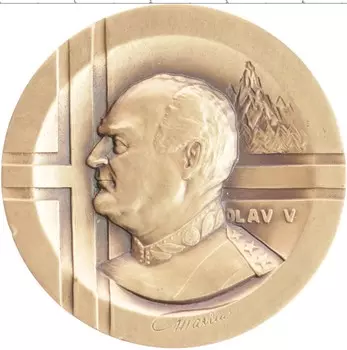 Монета Жетон Норвегии Бронза Улаф V