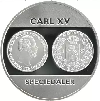 Монета Жетон Норвегии Серебро История монет - Карл XV