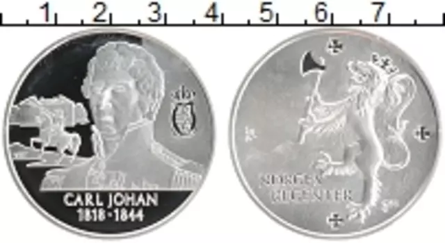 Монета Жетон Норвегии Серебро Карл Йохан