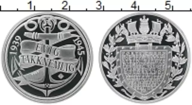 Монета Жетон Норвегии Серебро Вторая Мировая война