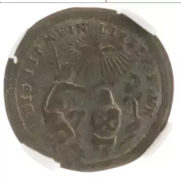 Монета Жетон Нюрнберга 1690 года Серебро Нюрнбергский крестильный жетон