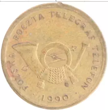 Монета Жетон Польши 1990 года Латунь Жетон почты