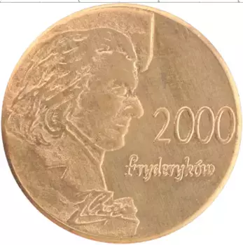 Монета Жетон Польши 2008 года Бронза Шопен