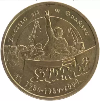 Монета Жетон Польши 2009 года Латунь 4 талера