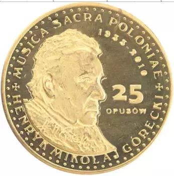Монета Жетон Польши 2010 года Латунь Хенрик Горецкий